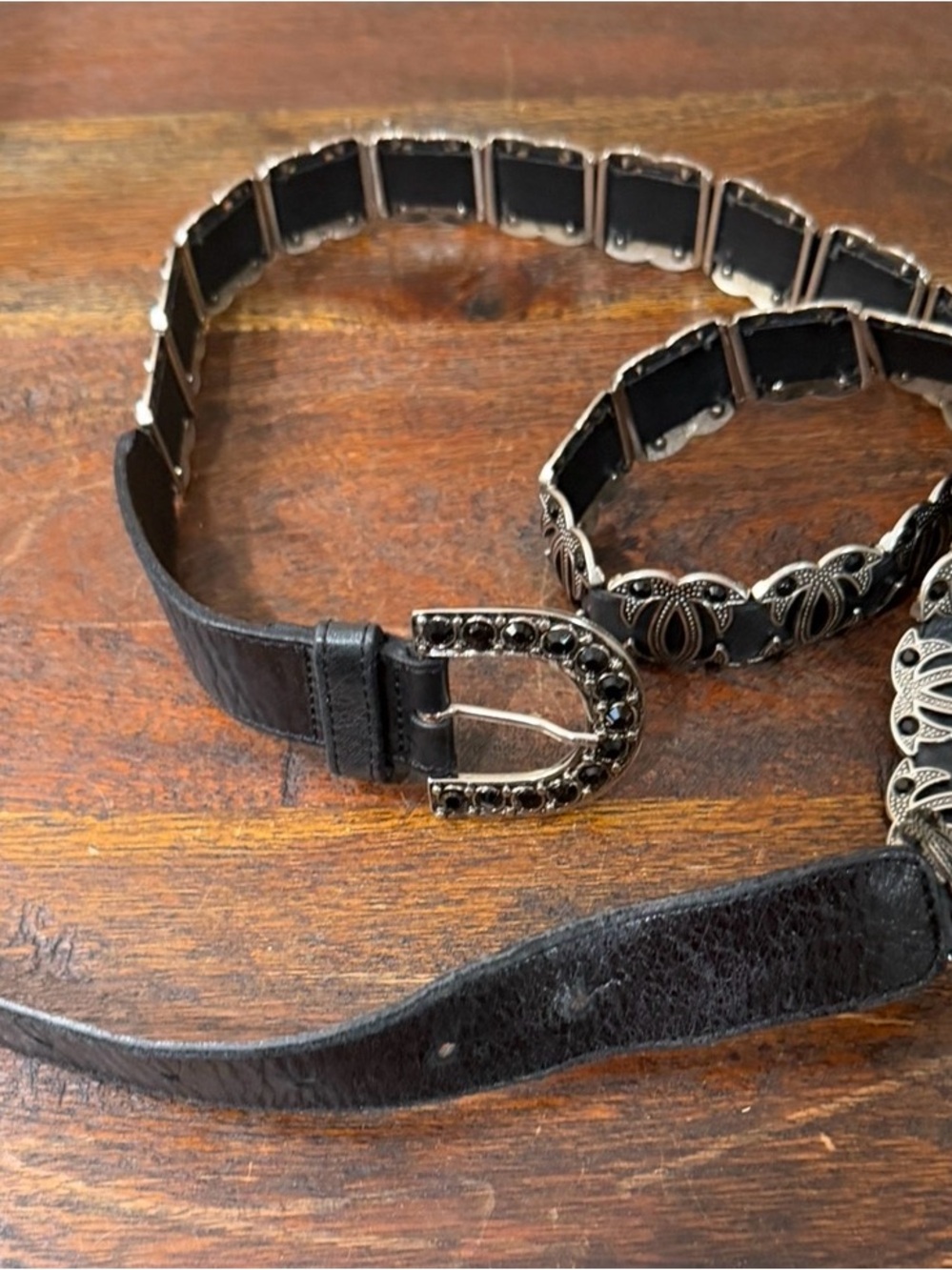 Guido Angeloni black Concho Belt L made in Italy - Picture 4 of 7